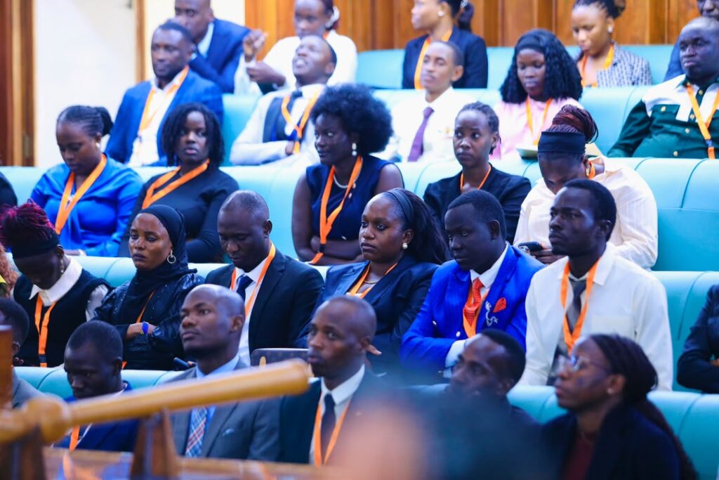 youth delegates attending parliament sitting teda - Teso Elites Development Association