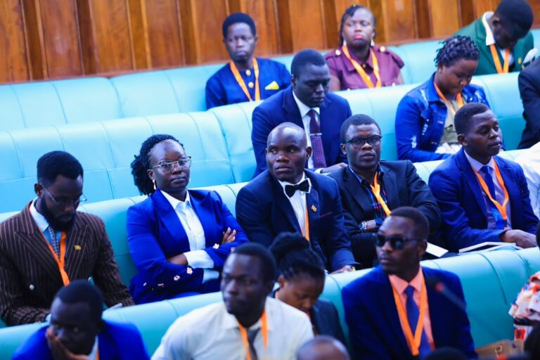young men and women listening during parliament session teda - Teso Elites Development Association